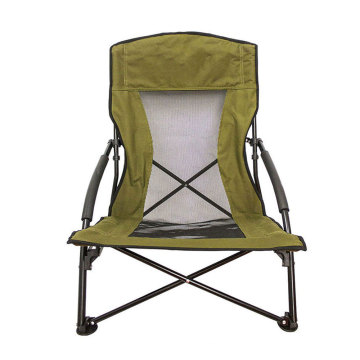 2020 Nice Design lay down Beach Camping Folding Chair With Low Mesh Back